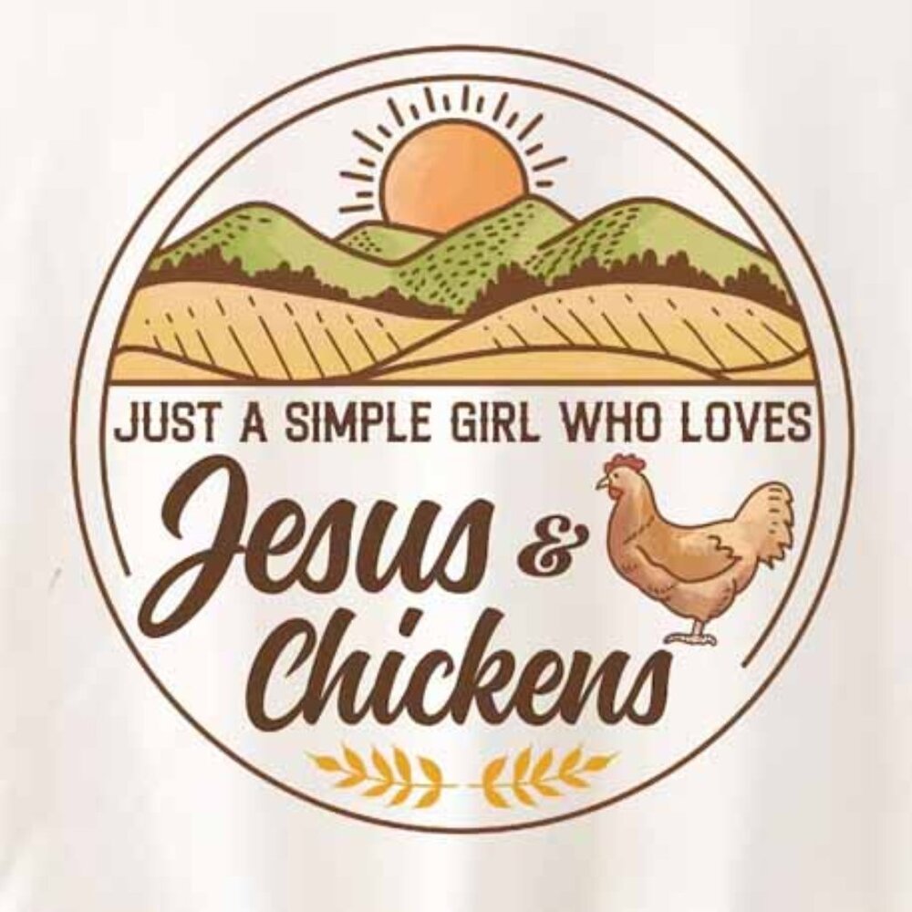 Jesus and Chickens T-Shirt, Chicken Lover Shirt, Gift for Chicken Owner - Picture 2 of 5